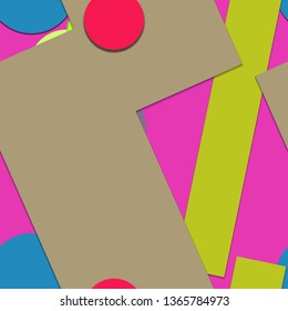 Flat material design - Creative vector trend seamless.