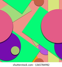 Flat material design - Creative vector trend seamless.