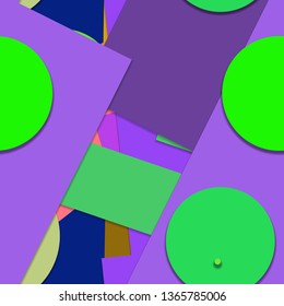 Flat material design - Creative vector trend seamless.