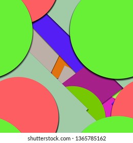 Flat material design - Creative vector trend seamless.