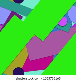 Flat material design - Creative vector trend seamless.