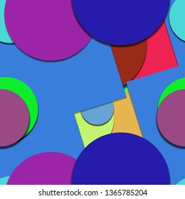 Flat material design - Creative vector trend seamless.