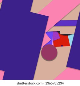Flat material design - Creative vector trend seamless.