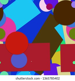 Flat material design - Creative vector trend seamless.