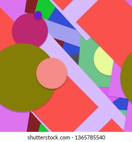 Flat material design - Creative vector trend seamless.