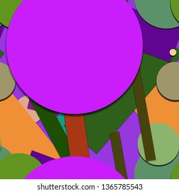 Flat material design - Creative vector trend seamless.
