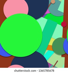 Flat material design - Creative vector trend seamless.