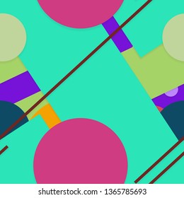 Flat material design - Creative vector trend seamless.