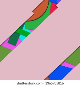 Flat material design - Creative vector trend seamless.