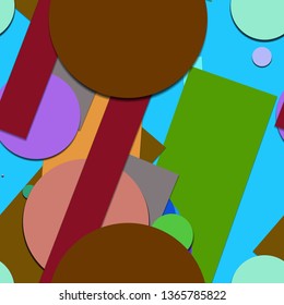 Flat material design - Creative vector trend seamless.