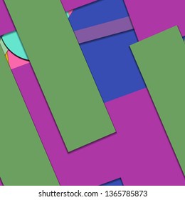Flat material design - Creative vector trend seamless.