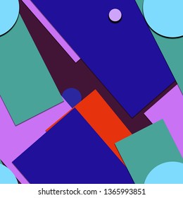 Flat material design - Creative vector trend seamless.