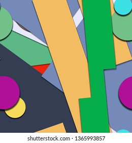 Flat material design - Creative vector trend seamless.