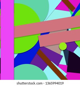 Flat material design - Creative vector trend seamless.