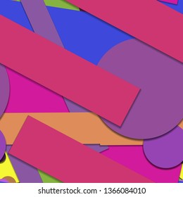 Flat material design - Creative vector trend seamless.