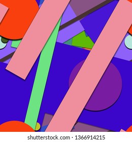 Flat material design - Creative vector trend seamless.