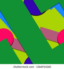 Flat material design - Creative vector trend seamless.