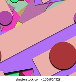 Flat material design - Creative vector trend seamless.
