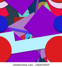 Flat material design - Creative vector trend seamless.