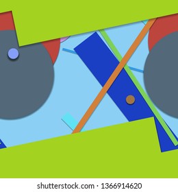 Flat material design - Creative vector trend seamless.