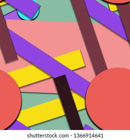 Flat material design - Creative vector trend seamless.