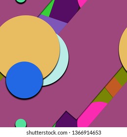 Flat material design - Creative vector trend seamless.