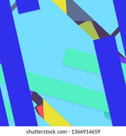 Flat material design - Creative vector trend seamless.