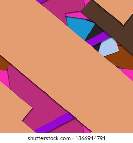 Flat material design - Creative vector trend seamless.