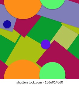 Flat material design - Creative vector trend seamless.