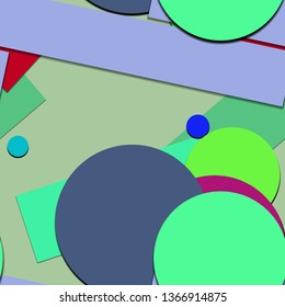 Flat material design - Creative vector trend seamless.