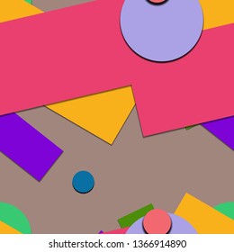 Flat material design - Creative vector trend seamless.