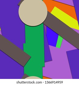 Flat material design - Creative vector trend seamless.