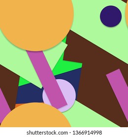 Flat material design - Creative vector trend seamless.