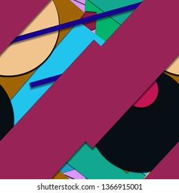 Flat material design - Creative vector trend seamless.