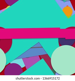 Flat material design - Creative vector trend seamless.