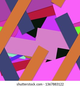 Flat material design - Creative vector trend seamless.