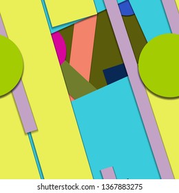 Flat material design - Creative vector trend seamless.
