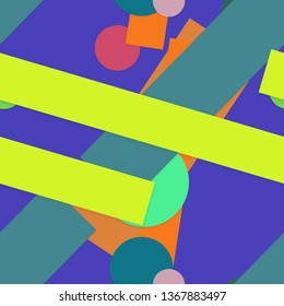 Flat material design - Creative vector trend seamless.