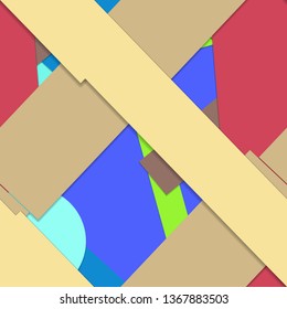 Flat material design - Creative vector trend seamless.