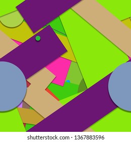 Flat material design - Creative vector trend seamless.