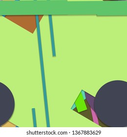 Flat material design - Creative vector trend seamless.