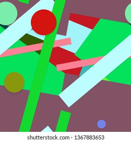 Flat material design - Creative vector trend seamless.