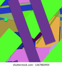 Flat material design - Creative vector trend seamless.