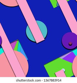 Flat material design - Creative vector trend seamless.