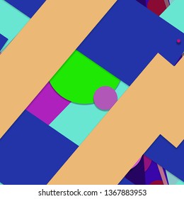 Flat material design - Creative vector trend seamless.