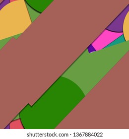 Flat material design - Creative vector trend seamless.