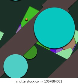 Flat material design - Creative vector trend seamless.