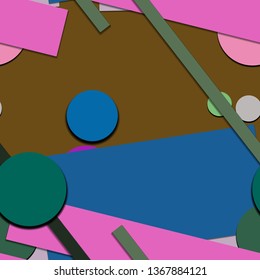 Flat material design - Creative vector trend seamless.