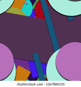 Flat material design - Creative vector trend seamless.