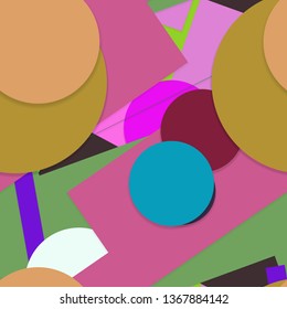 Flat material design - Creative vector trend seamless.